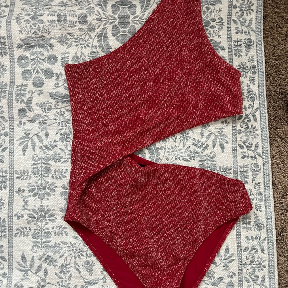 Beach Riot Vibrant Red Swimsuit